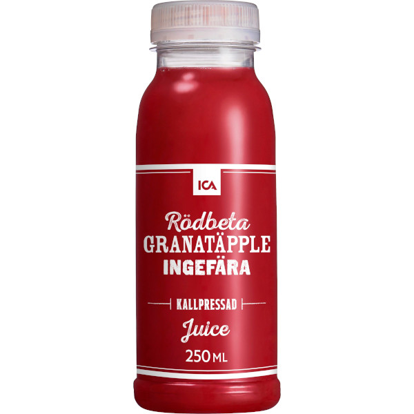 ICA Kallpressad Juice Rödbeta/Granatäpple/Ingefära