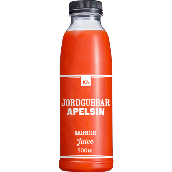 ICA Kallpressad Juice Jordgubbar/Apelsin