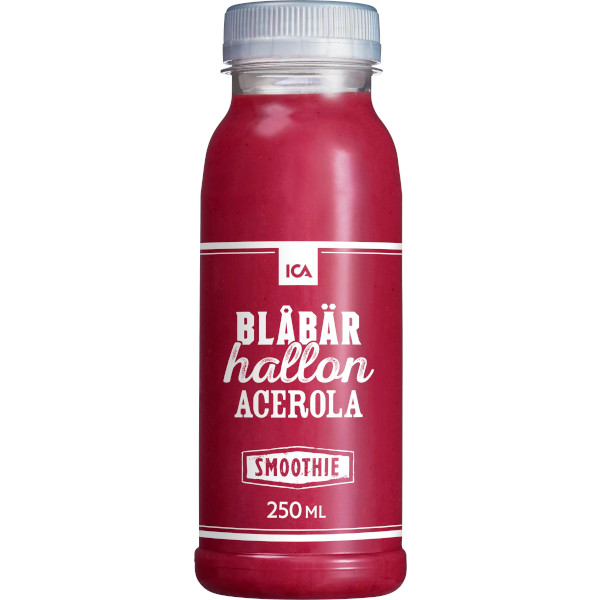 ICA Smoothie Blåbär/Hallon/Acerola