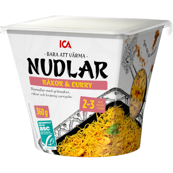 ICA Nudlar Räkor & Curry