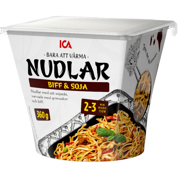 ICA Nudlar Biff & Soja