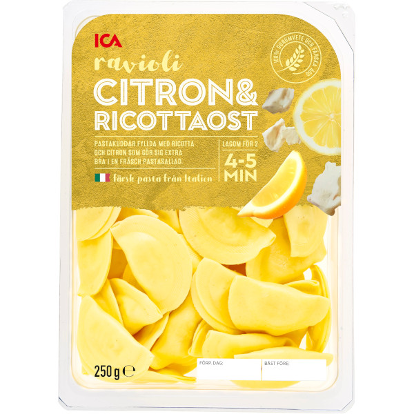 ICA Ravioli Citron & Ricottaost