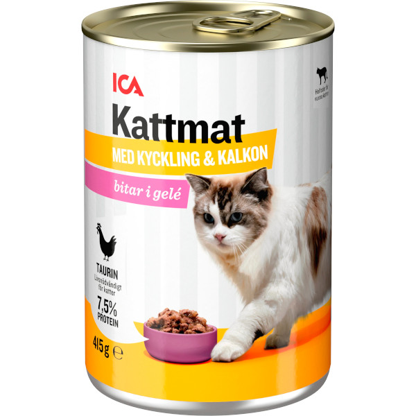 ICA Kattmat Bitar I Gelé Kyckling & Kalkon