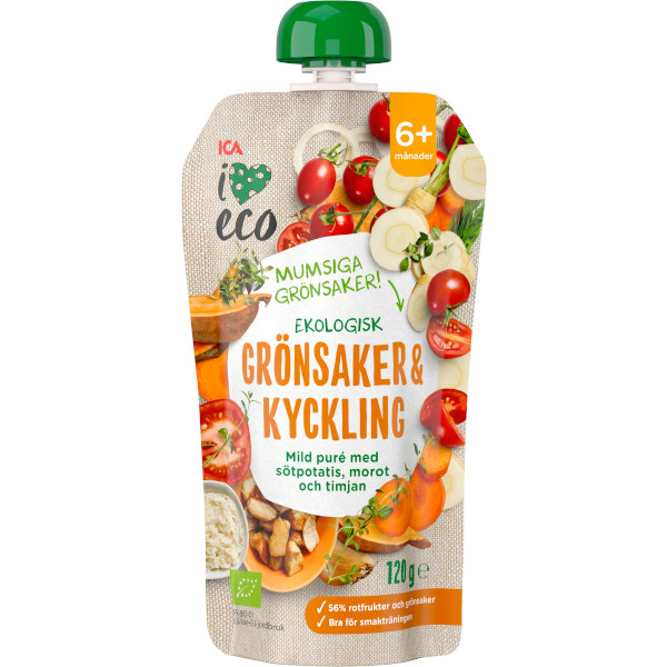 ICA I Love Eco Grönsaker & Kyckling Ekologisk