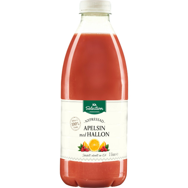 ICA Selection Juice Apelsin & Hallon Nypressad