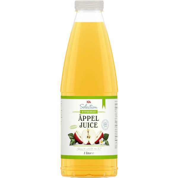 ICA Selection Äppeljuice Nypressad