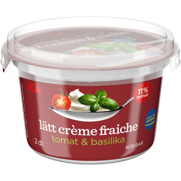 ICA Crème Fraiche Lätt Tomat & Basilika