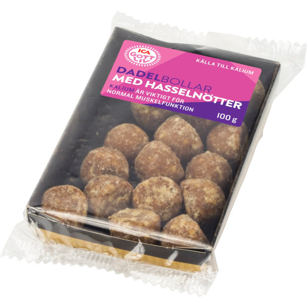 ICA Gott Liv Dadelbollar Hasselnötter