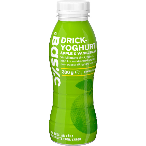 ICA Basic Drickyoghurt Äpple & Vanilj