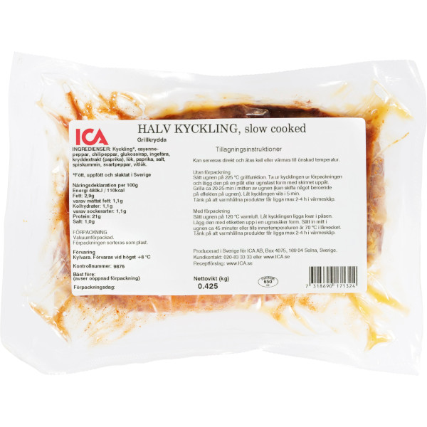 ICA Kyckling Halv Slow Cooked