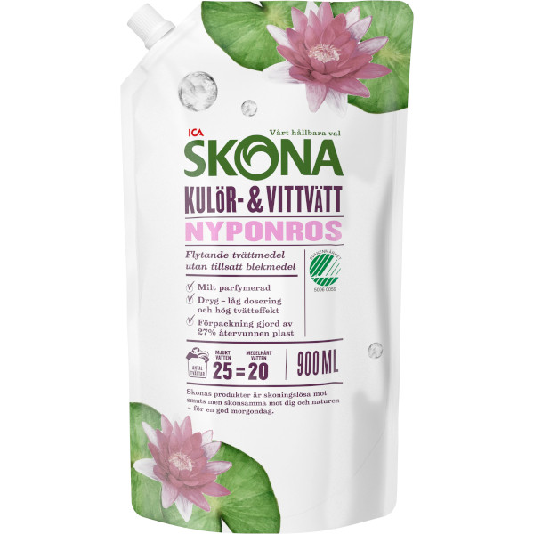 ICA Skona Kulör & Vittvätt Flytande Nyponros