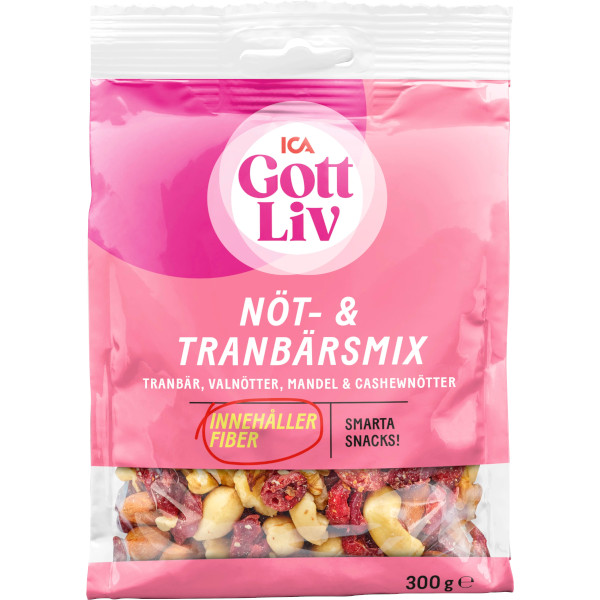ICA Gott Liv Nöt & Tranbärsmix