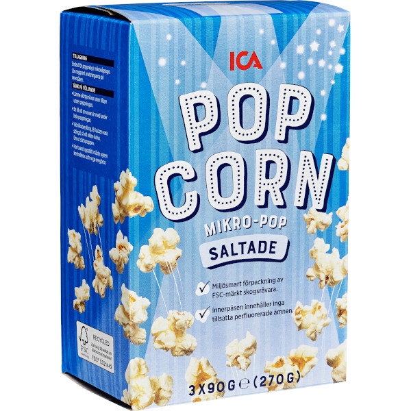 ICA Popcorn Mikro-Pop Saltade