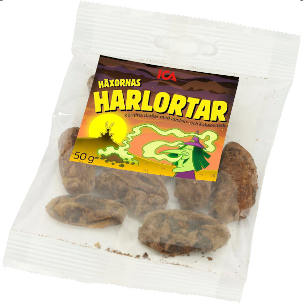 ICA Häxornas Harlortar/Dadlar Apelsin & Kakao