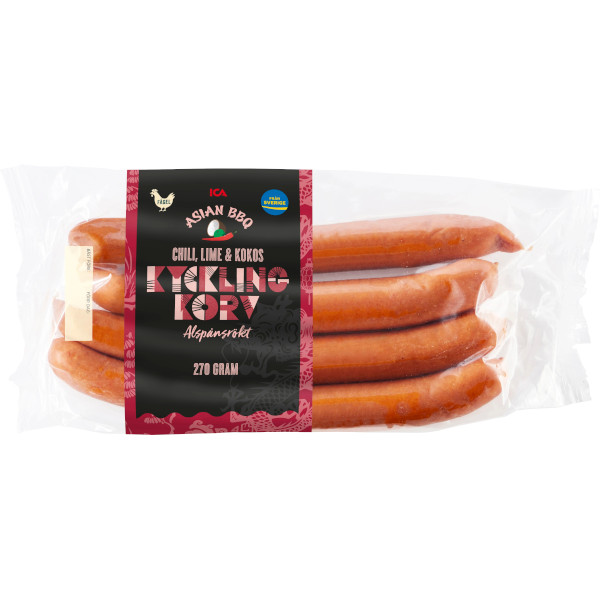 ICA Kycklingkorv Chili/Lime/Kokos