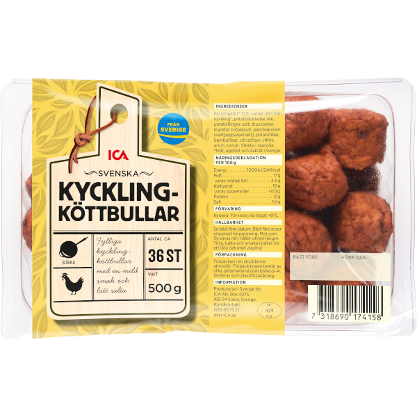 ICA Kycklingköttbullar