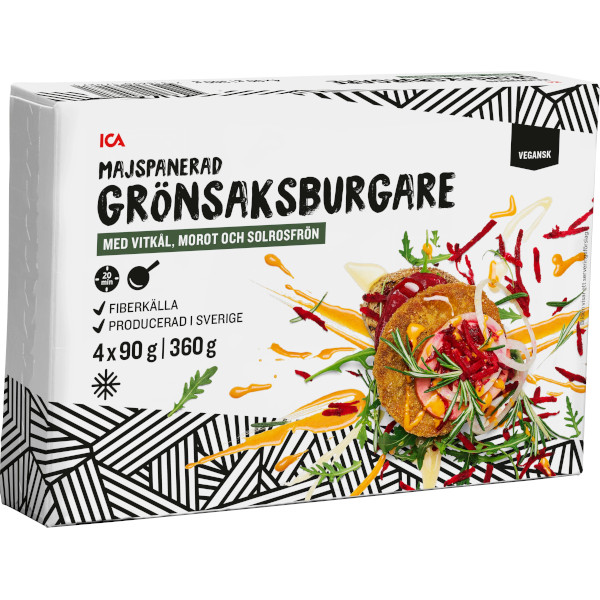 ICA Grönsaksburgare Majspanerad