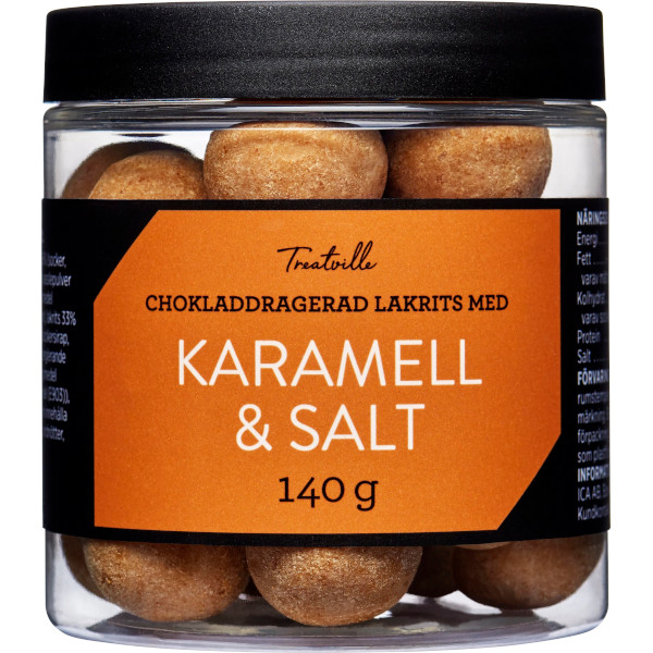 Treatville Chokladdragerad Lakrits Karamell & Salt