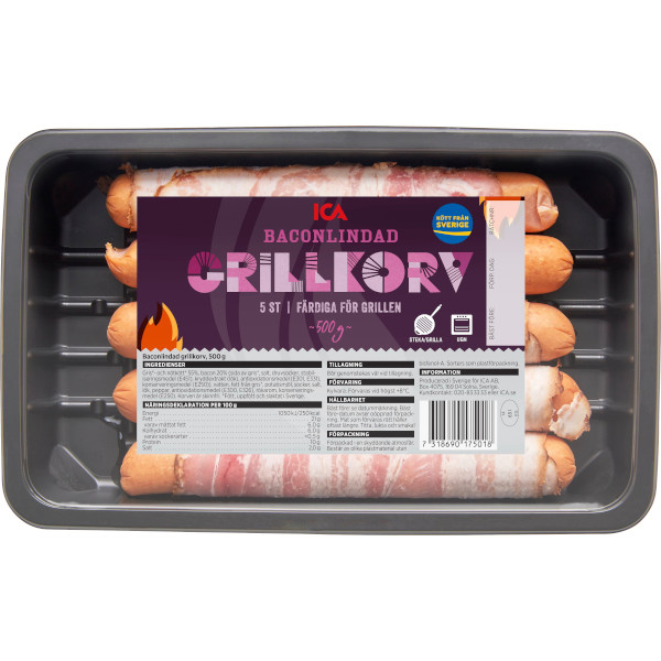 ICA Grillkorv Baconlindad