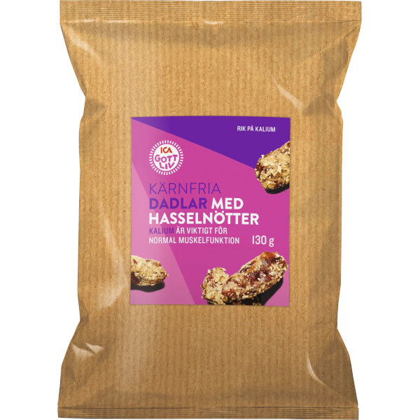 ICA Gott Liv Dadlar Kärnfria Hasselnötter