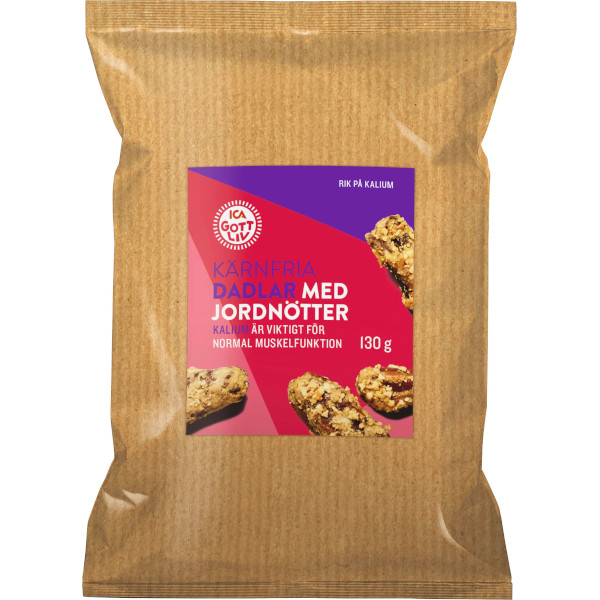 ICA Gott Liv Dadlar Kärnfria Jordnötter