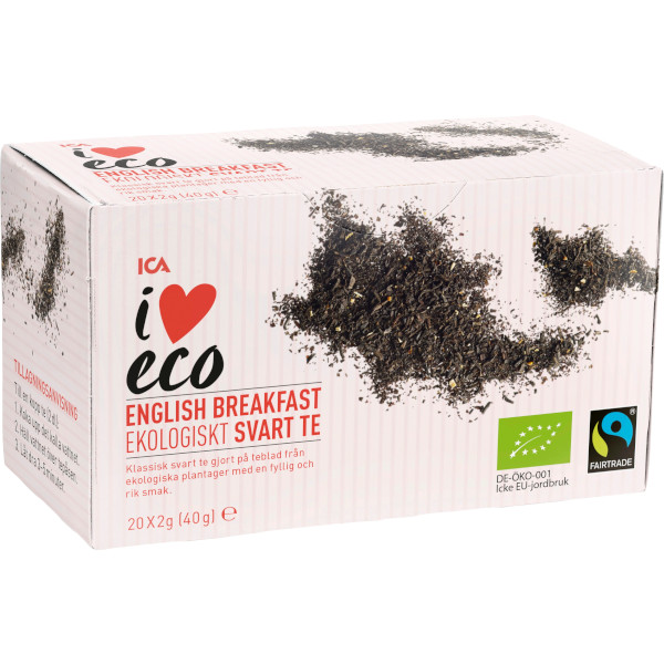 ICA I Love Eco Svart Te English Breakfast Ekologiskt