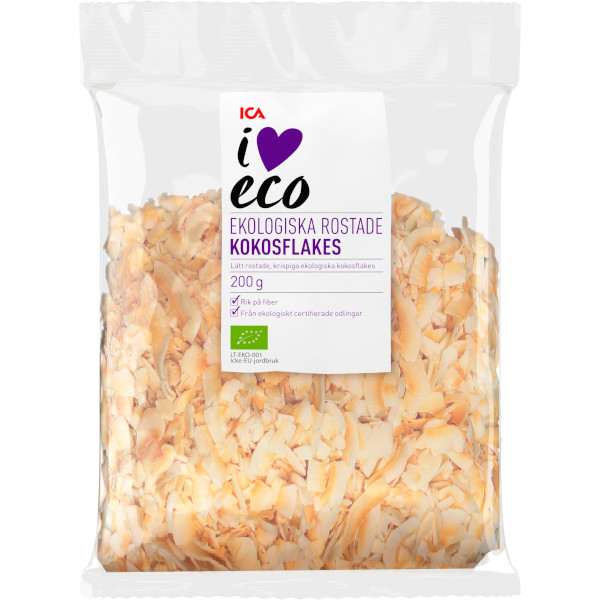 ICA I Love Eco Kokosflakes Rostade Ekologiska