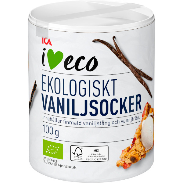 ICA I Love Eco Vaniljsocker Ekologiskt