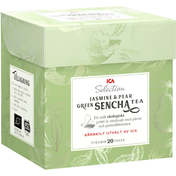 ICA Selection Grönt Te Sencha Jasmine & Pear Pyramidpåsar