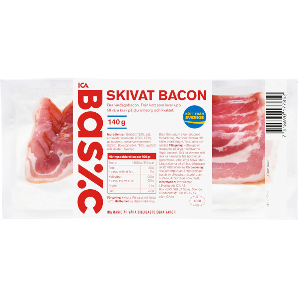ICA Basic Bacon Skivat