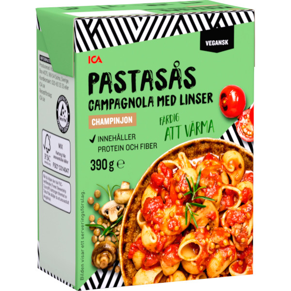 ICA Pastasås Campagnola Linser