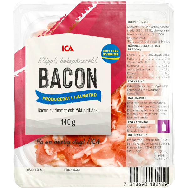 ICA Bacon Klippt