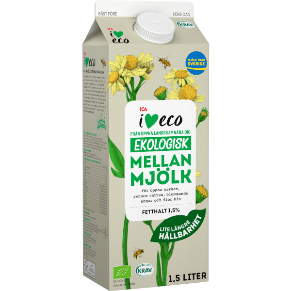 ICA I Love Eco Mellanmjölk Ekologisk