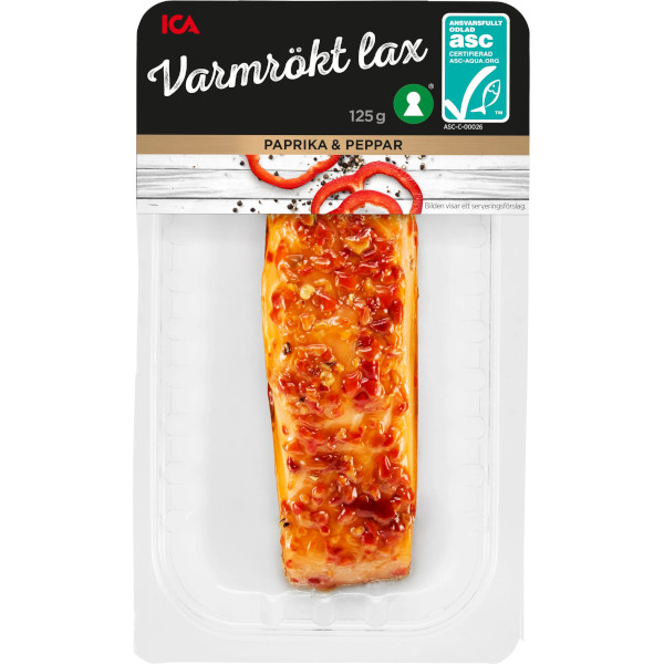 ICA Lax Varmrökt Paprika & Peppar Portionsbit