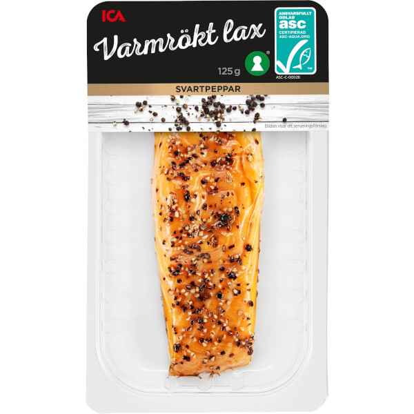 ICA Lax Varmrökt Svartpeppar Portionsbit