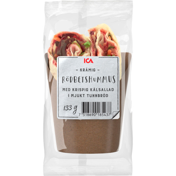 ICA Wraps Rödbetshummus