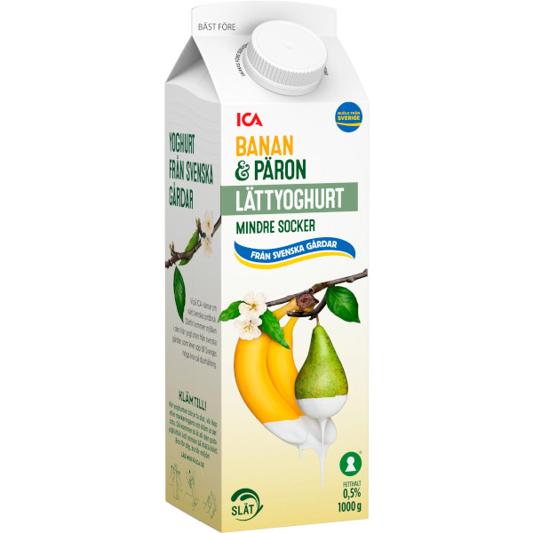 ICA Lättyoghurt Banan & Päron