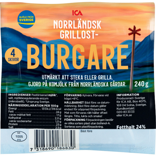 ICA Norrländsk Grillostburgare
