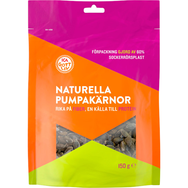 ICA Gott Liv Pumpakärnor Naturella