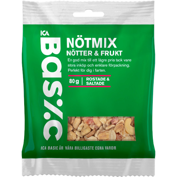 ICA Basic Nötmix Nötter & Frukt