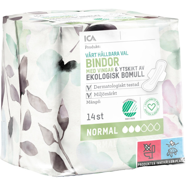 ICA Apotek Hjärtat Bindor Normal Ekologiska