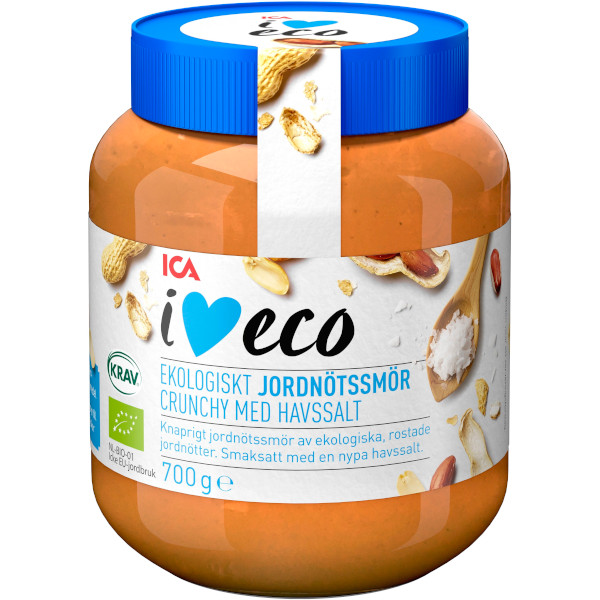 ICA I Love Eco Jordnötssmör Crunchy Havssalt Ekologiskt