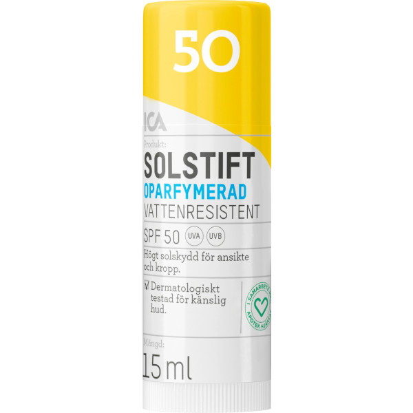 ICA Apotek Hjärtat Solstift Oparfymerad SPF50