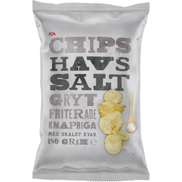 ICA Chips Grytfriterade Havssalt