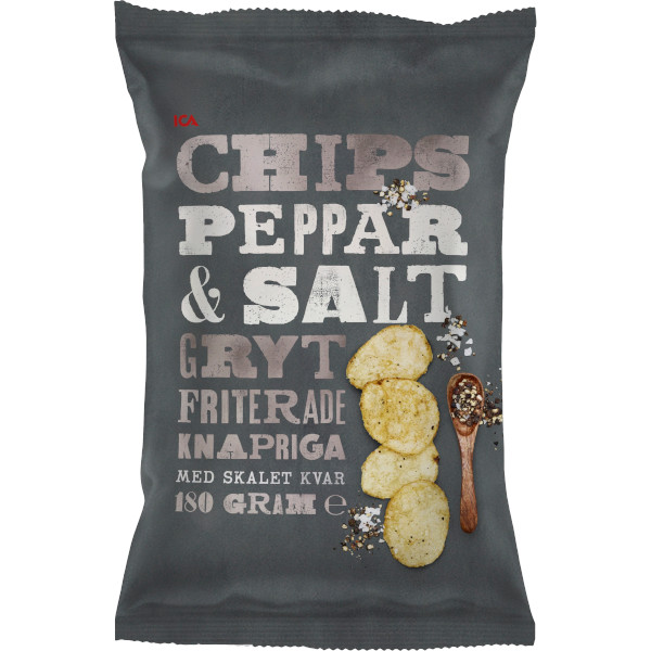 ICA Chips Grytfriterade Peppar & Salt
