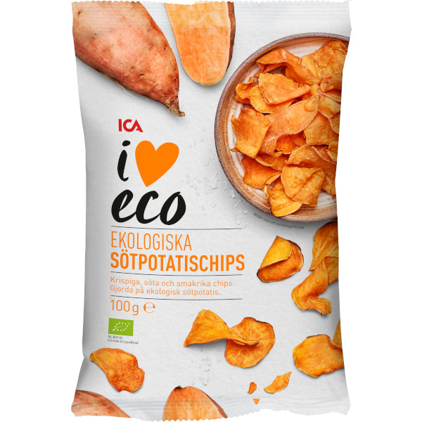 ICA I Love Eco Sötpotatischips Ekologiska