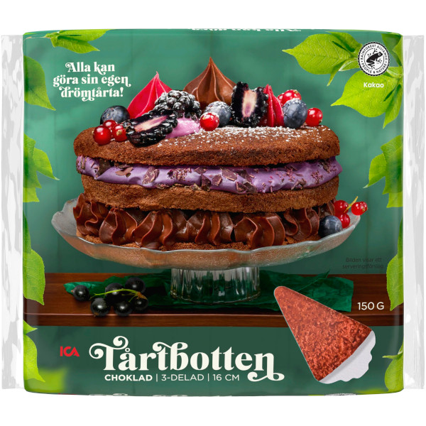 ICA Tårtbotten Choklad 3-Delad