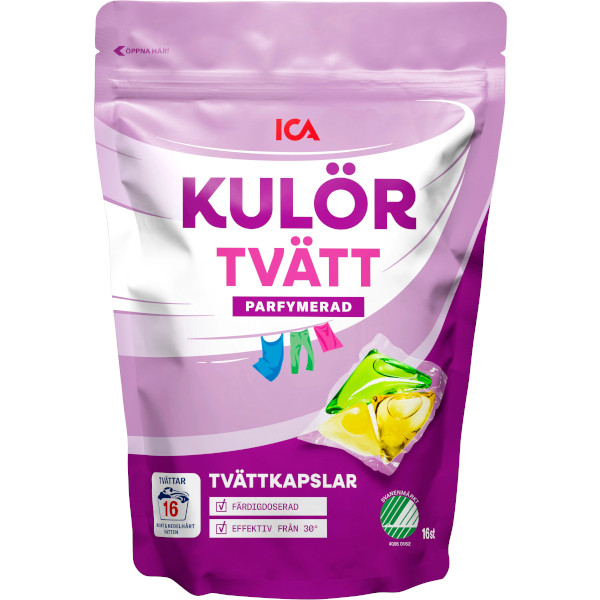 ICA Tvättkapslar Kulörtvätt Parfymerad