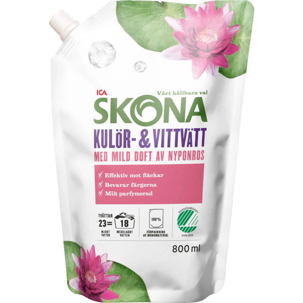 ICA Skona Kulör & Vittvätt Flytande Nyponros