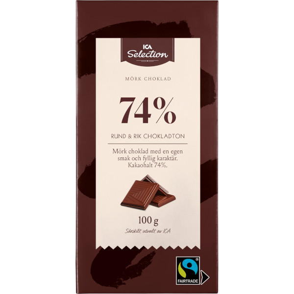 ICA Selection Mörk Choklad 74%
